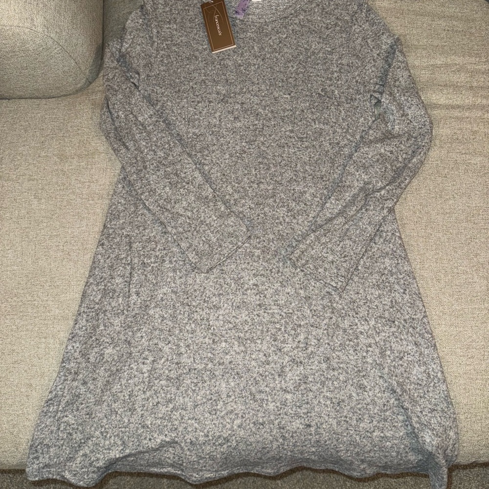 Francesca's Collections Gray Knit Dress